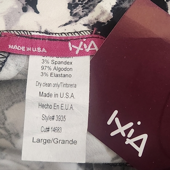 IXIA🔖NWT! Black & White Floral Print Retro 1950s Fit & Flare Dress - Size L - Picture 13 of 14